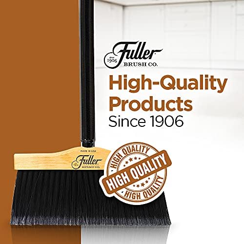 10 Inch Upright Broom with Black Steel Handle