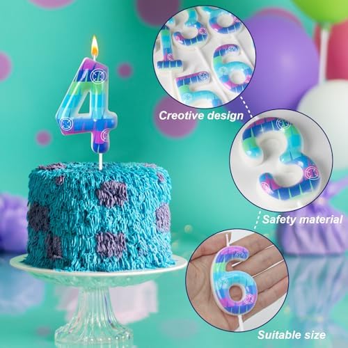 Video Game Birthday Candles with Number 9 Design