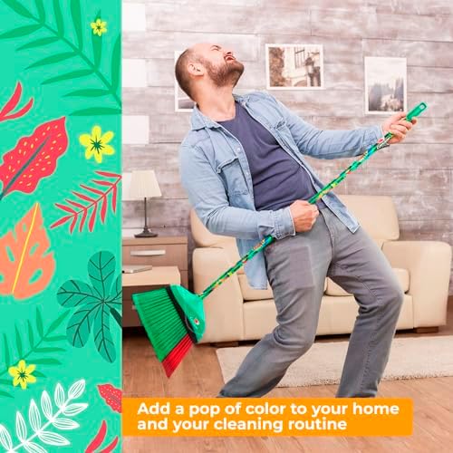 ATREVO Push Broom Indoor Outdoor Vibrant Design