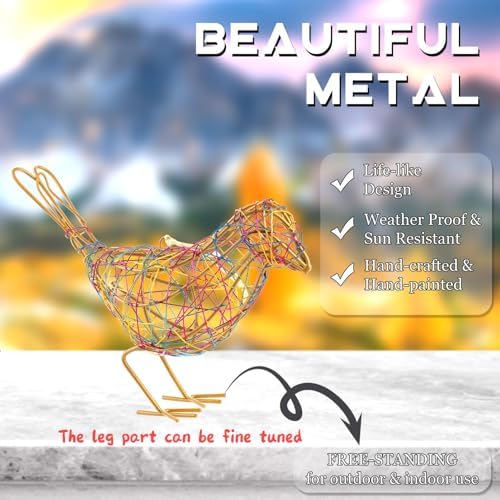 Modern Table Decor Set of 3 - Handmade Metal Bird Sculptures