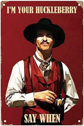 Man Cave Decor West Cowboy Movie Metal Sign 8x12 Inches