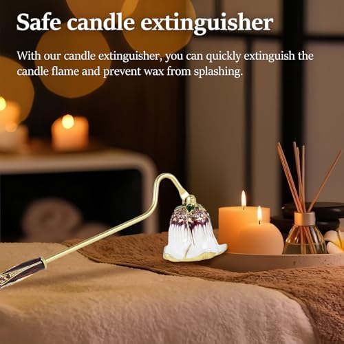 LYDODOKA Purple Candle Snuffer with Long Handle