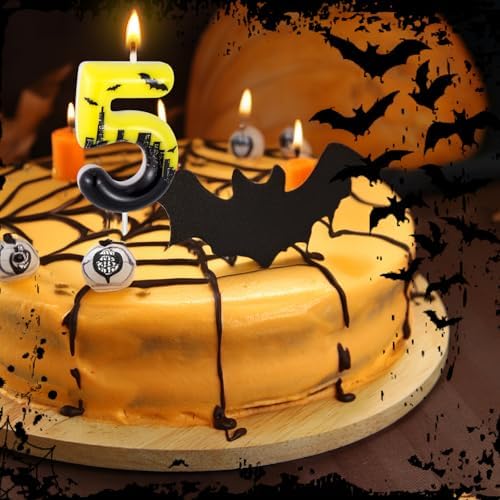 Bat Number 5 Birthday Candle Hero Themed Decor