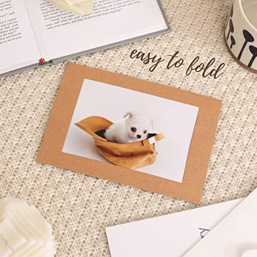 50 Pack 4x6 Kraft Paper Photo Frames with Easel