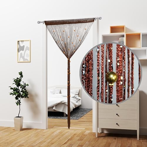Beaded Curtain Door String Curtains with Glitter Fringe