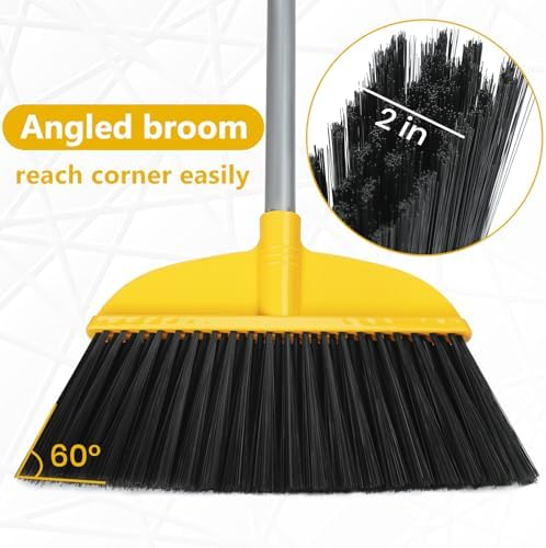 TreeLen 55 Long Handle Broom for Hardwood Floors