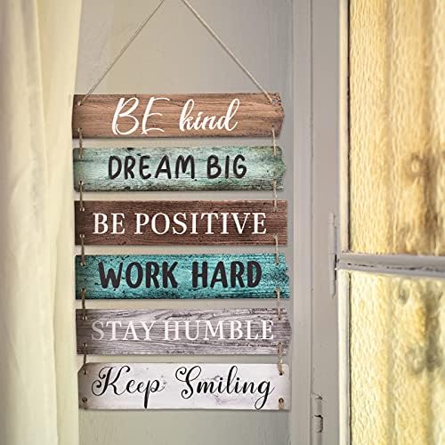 Blulu 6 Piece Rustic Wooden Wall Sign Decor 1