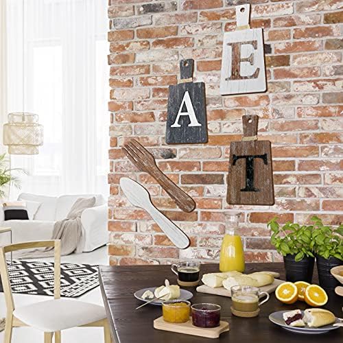 Jetec Wooden Eat Sign Set - Rustic Kitchen Decor