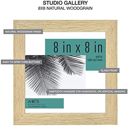MCS 8x8 Picture Frame Natural Woodgrain 4-Pack