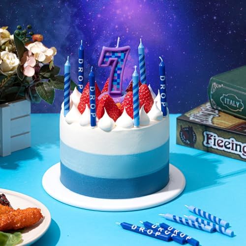 MTLee 13 Pcs Video Game Birthday Candles with Number 7 1
