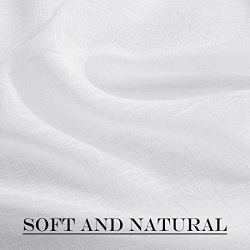 NICETOWN White Sheer Door Curtain Panel with Tieback
