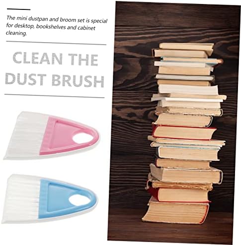 TOKIDNY 2sets Desktop Dustpan Broom Set Pet Hair Cleaning Tool