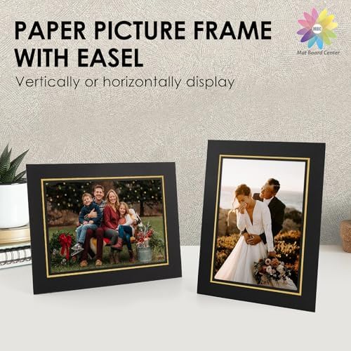 Mat Board Center 25-Pack 5x7 Black Gold Frames