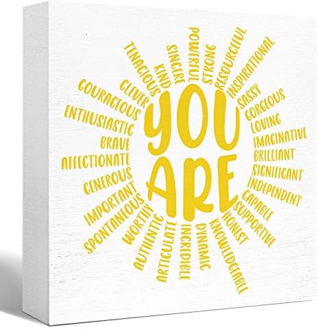 Inspirational Wooden Block Sign You Are Sun