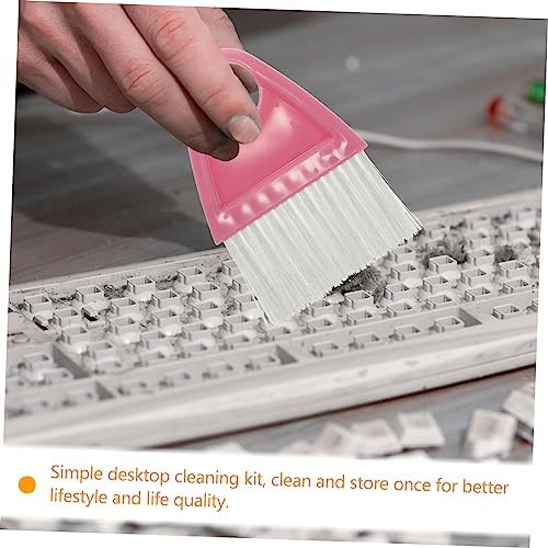 TOKIDNY 2sets Desktop Dustpan Broom Set Pet Hair Cleaning Tool
