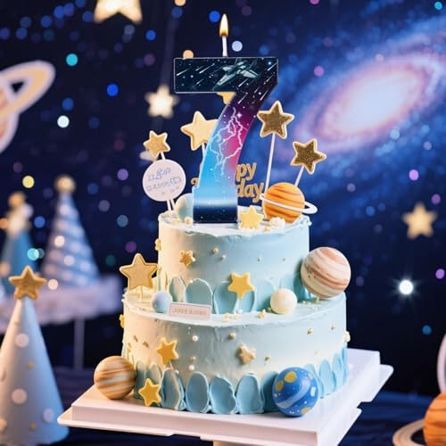 SAVITA Star Number 7 Birthday Candle Decor