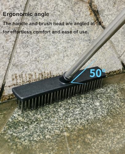 Xifando Heavy-Duty Push Broom - 106 Stainless Steel Bristle