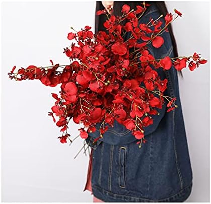 Artificial Dancing Orchid with Bottle High-end Silk Flower Decoration