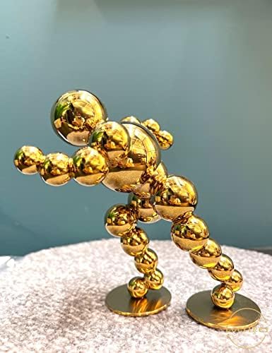 Running Man Statue Shelf Decor - Gold Sculpture