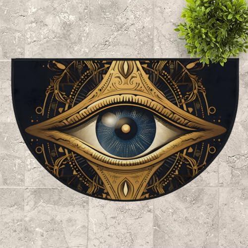 Boho Magic Eye Half Round Area Rug 63x394 Inch 1