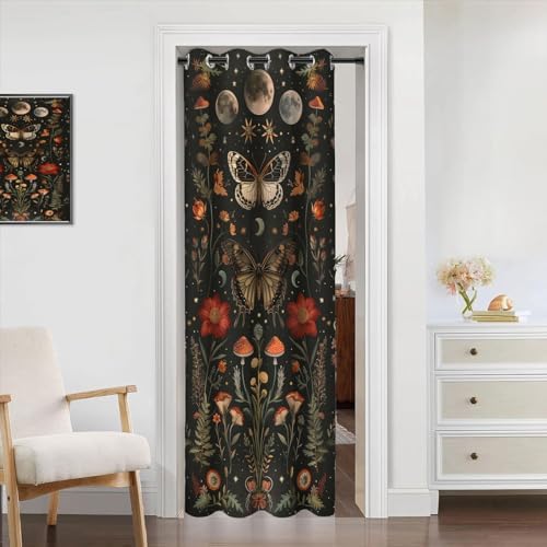 Fangpamz Moth Butterfly Door Curtain 34x80