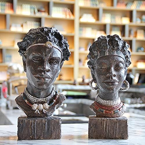 Leekung African Head Statue Home Decor Figurine