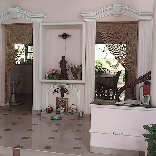 TACHILC Wood and Bamboo Beaded Curtain 355 x 78 Inches