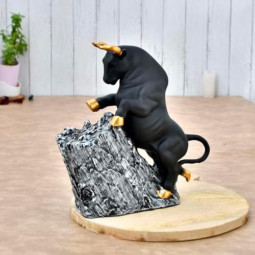 Antique Geometric Bull Sculpture Home Decor Ornament