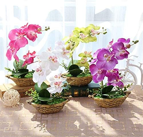White Artificial Flowers Flocked Bundle for Home Decor