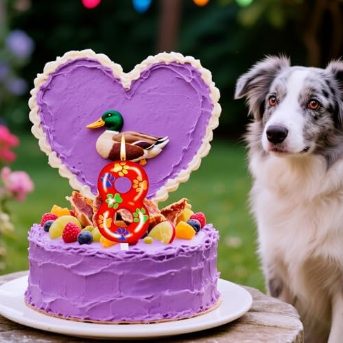 TGBYHN Number 6 Dog Paw Birthday Candles