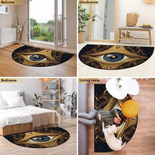 Boho Magic Eye Half Round Area Rug 63x394 Inch 1