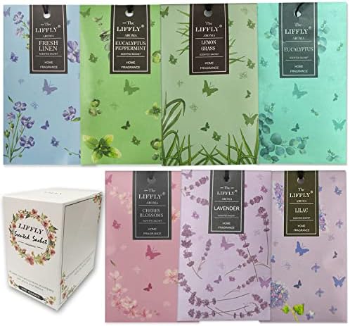 LIFFLY 14-Pack Scented Sachets for Home and Closets