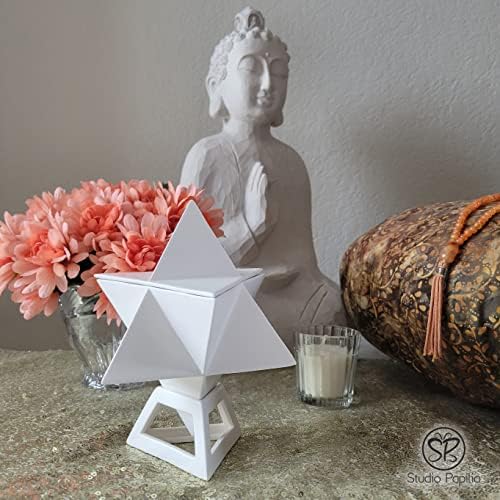 Studio Papilia Ceramic Star Tetrahedron Sculpture Decor Bowl
