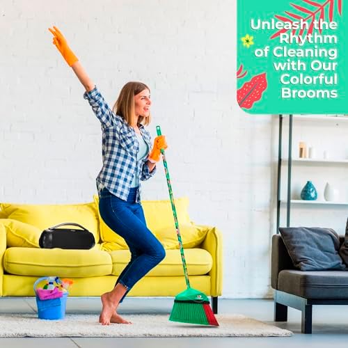 ATREVO Push Broom Indoor Outdoor Vibrant Design