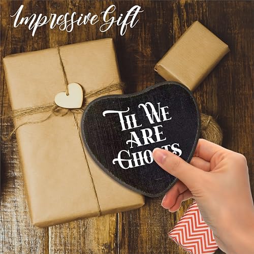 Gothic Heart-Shaped Wood Plaque With Hook - 65 X 5 Inch