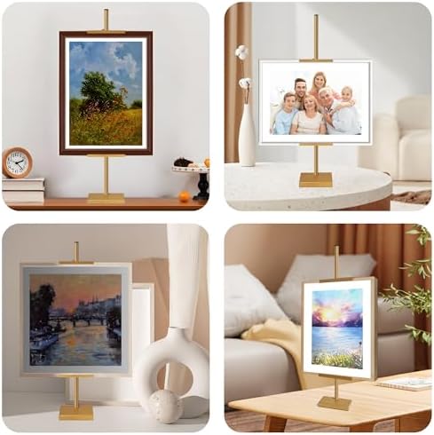 GRETJOB Adjustable Metal Easel Stand for Art Frame