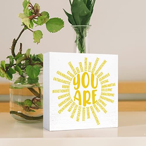 Inspirational Wooden Block Sign You Are Sun