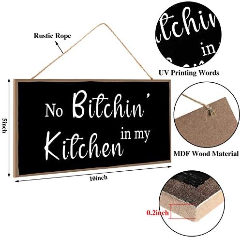 Jetec 2 Pieces Funny Kitchen Wall Signs