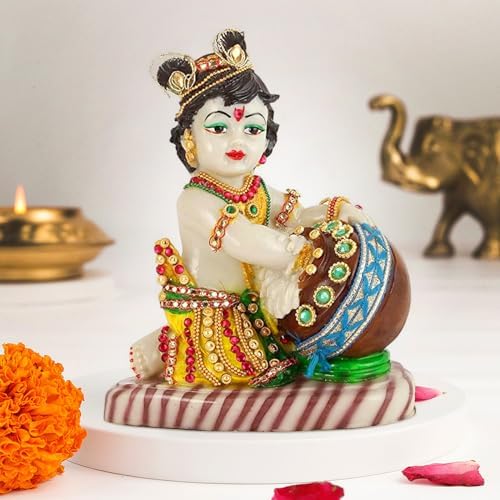 TIED RIBBONS 7 In Baby Krishna Statue Sculpture