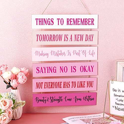 Pinkunn Sage Green Pink Inspirational Wall Art