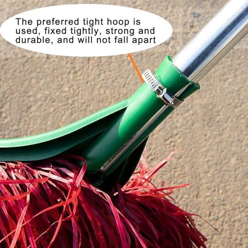 Heavy-Duty Push Broom with 78-Inch Handle for Courtyards and Garages