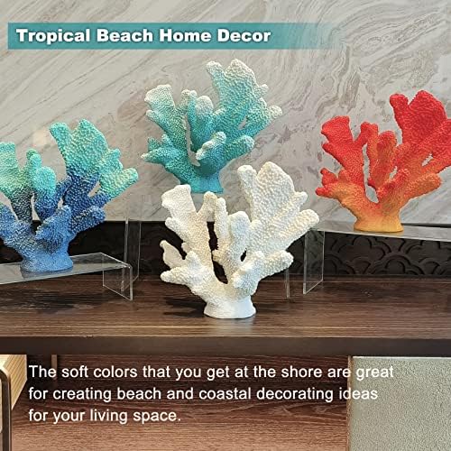 Orange Shades Artificial Beach Coral Nautical Decor Statue