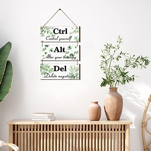 Qunclay 3 Pcs Rustic Wood Decor with Inspirational Quotes