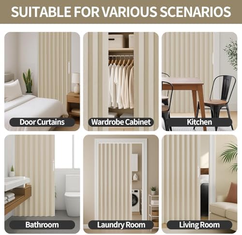 RINHARTEX Blackout Accordion Curtain Set