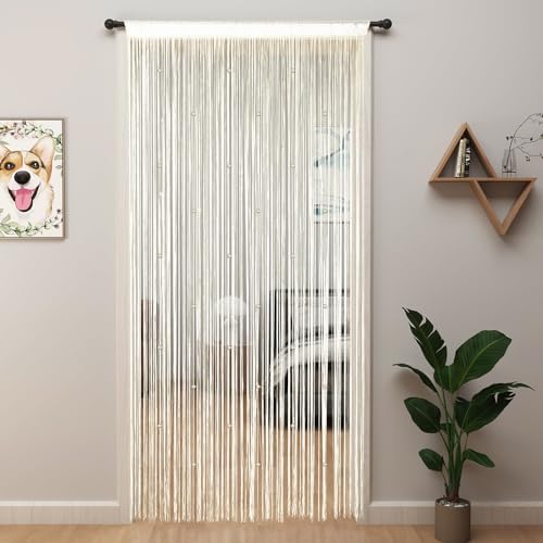 YIIBAII Beaded Curtain Panels for Doorways