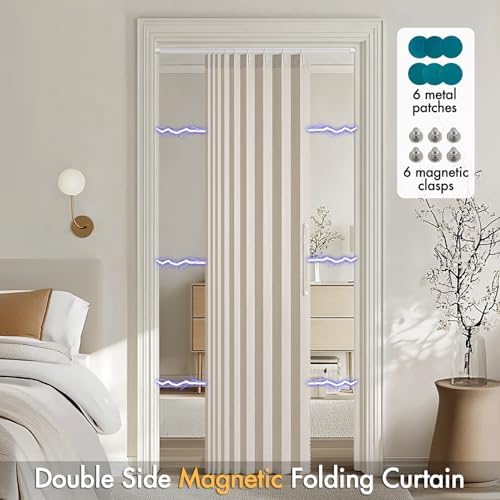 MIULEE Magnetic Folding Door Curtain - 1 Panel