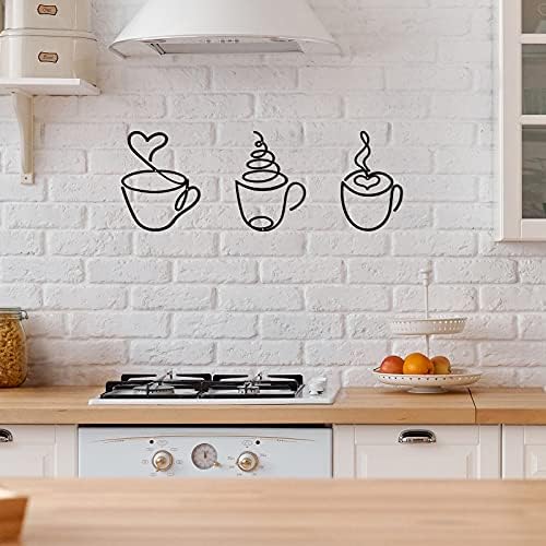 Ferraycle 3 Piece Coffee Themed Metal Wall Art