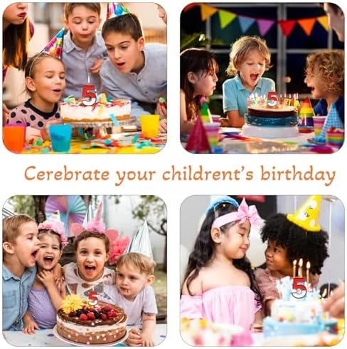 MUNIMJI 5th Birthday Cartoon Cake Candle