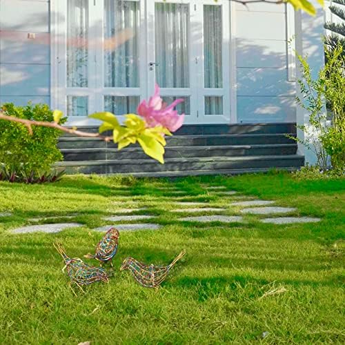 Modern Table Decor Set of 3 - Handmade Metal Bird Sculptures