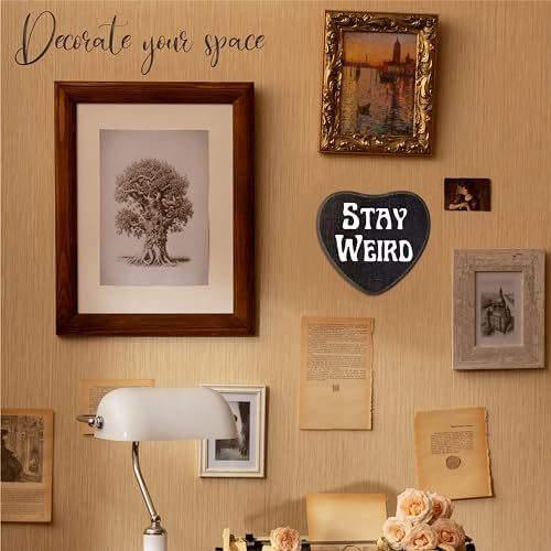 5x65 Wooden Plaque With Hook - Stay Weird Retro Gothic Decor